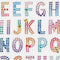 Alfabet stickervellen met 30x diamant plakletters gekleurd - Hobby knutsel stickers