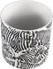 PTMD Zibra Ronde Bloempot - H17 x Ø17,5 cm - Keramiek - Wit