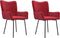 vidaXL - Eetkamerstoelen - 2 - st - fluweel - wijnrood