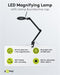 Goobay LED clamp magnifying lamp, 10 W, black - 800 lm, brightness and light color adjustable, 127 m