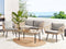 Loungeset met tafel 4-zitter CORINTH II Natuurlijk