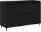 vidaXL - Dressoir - met - Deuren - & - Lades - Zwart - Eiken - 101,5x35x70 - cm