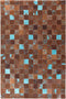ALIAGA - Patchwork vloerkleed - Bruin - 160 x 230 cm - Koeienhuid leer