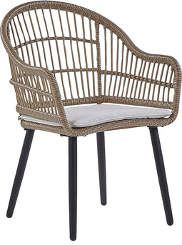 ALIANO II - Tuinset voor 6 - Natuurlijk - PE rotan