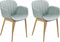 Alice - Eetkamerstoel set van 2 - Mintgroen - Polyester