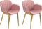 ALICE - Eetkamerstoel set van 2 - Roze - Polyester