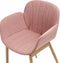 ALICE - Eetkamerstoel set van 2 - Roze - Polyester