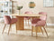 ALICE - Eetkamerstoel set van 2 - Roze - Polyester