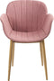 ALICE - Eetkamerstoel set van 2 - Roze - Polyester