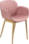 ALICE - Eetkamerstoel set van 2 - Roze - Polyester