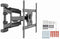 Gembird WM-75ST-01 - Muurbeugel - Dubbelarmig full-motion tot 75 inch - Max. 45,5 kg (1x)