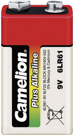 ALKALINE E-BLOK 9V-500mAh (6 st./doos)