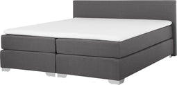 PRESIDENT - Boxspringbed - Donkergrijs - 180 x 200 cm - Polyester