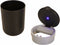 All Ride Auto asbak met led licht - met deksel - kunststof - zwart - 11 x 7 cm