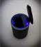 All Ride Auto asbak met led licht - met deksel - kunststof - zwart - 11 x 7 cm