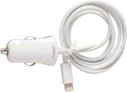 All Ride Autolader met Lightning Kabel - Auto Oplader geschikt voor iPhone - Sigarettenaansteker Auto - Wit