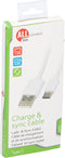 All Ride Laad- en Data-Kabel - USB - Type-C - 1,2 Meter - Wit