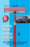 All Ride Raamtrekker/wisser met houten handvat - rood - 60 x 20 cm - kunststof/hout - Autoruiten schoonmaken - Auto accessoires