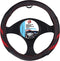 All Ride Stuurhoes Auto 38CM - Geschikt voor Stuurwielen 37-39CM - Comfortabele Grip - Anti-Slip - Auto Decoratie - Kunstleer - Zwart/Rood
