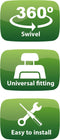 All Ride Tablet- en Telefoonhouder - Auto - Hoofdsteun Montage - Universele Autohouder - 360 Graden Roteren