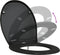 vidaXL - Snelle - Afneembare - Toiletzitting - met - Zachte - Sluiting - Duroplast - Zwart
