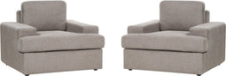 ALLA - Fauteuil set van 2 - Taupe - Polyester