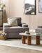 ALLA - Fauteuil set van 2 - Taupe - Polyester