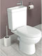 Allibert duoblok toiletset - 81x65x36.5cm - inclusief porseleinen fontein - met kraan en afvoer - keramiek wit