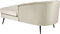 ALLIER - Chaise longue - Beige - Linkerzijde - Fluweel