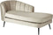 ALLIER - Chaise longue - Beige - Linkerzijde - Fluweel
