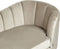 ALLIER - Chaise longue - Beige - Rechtszijdig - Fluweel
