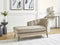 ALLIER - Chaise longue - Beige - Rechtszijdig - Fluweel
