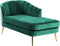ALLIER - Chaise longue - Groen - Linkerzijde - Fluweel
