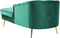 ALLIER - Chaise longue - Groen - Linkerzijde - Fluweel