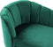 ALLIER - Chaise longue - Groen - Linkerzijde - Fluweel