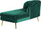 ALLIER - Chaise longue - Groen - Linkerzijde - Fluweel