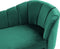 ALLIER - Chaise longue - Groen - Rechterzijde - Fluweel