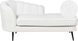 ALLIER - Chaise longue - Off-white - Linkerzijde - Bouclé
