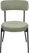 ALLISON - Eetkamerstoel set van 2 - Lichtgroen - Bouclé