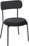 ALLISON - Eetkamerstoel set van 2 - Zwart - Bouclé