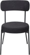 ALLISON - Eetkamerstoel set van 2 - Zwart - Bouclé