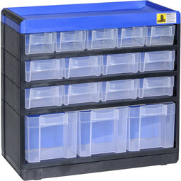 Allit 464600 Opbergkast voor kleine onderdelen VarioPlus Pro 29/32 (b x h x d) 300 x 285 x 135 mm Zwart, Blauw 1 stuk(s