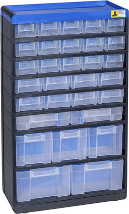 Allit 464650 Opbergkast voor kleine onderdelen VarioPlus Pro 53/60 (b x h x d) 300 x 525 x 135 mm Zwart, Blauw 1 stuk(s