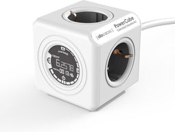Allocacoc PowerCube Extended Monitor Stekkerdoos - NL/DE (Type F) - Kabel Lengte 1.5 - Wit
