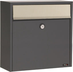 Allux Brievenbus Allux 2500 - Antraciet/Roestvaststalen klep