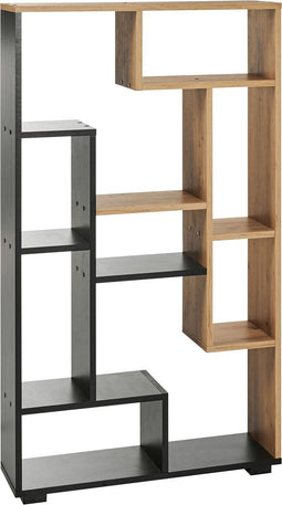 ALMA - Boekenkast - Lichthout/Zwart - Vezelplaat