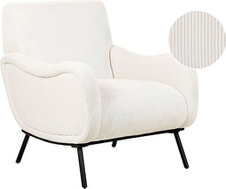 ALMIND - Fauteuil - Crème - Corduroy