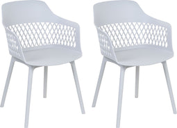 ALMIRA - Eetkamerstoel set van 2 - Grijs - Polypropyleen