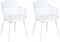 ALMIRA - Eetkamerstoel set van 2 - Wit - Polypropyleen