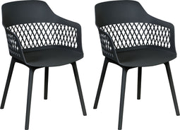 ALMIRA - Eetkamerstoel set van 2 - Zwart - Polypropyleen